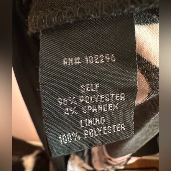 Connected Apparel Black Floral Short Sleeve Cocktail Dress 10P - Picture 5 of 6